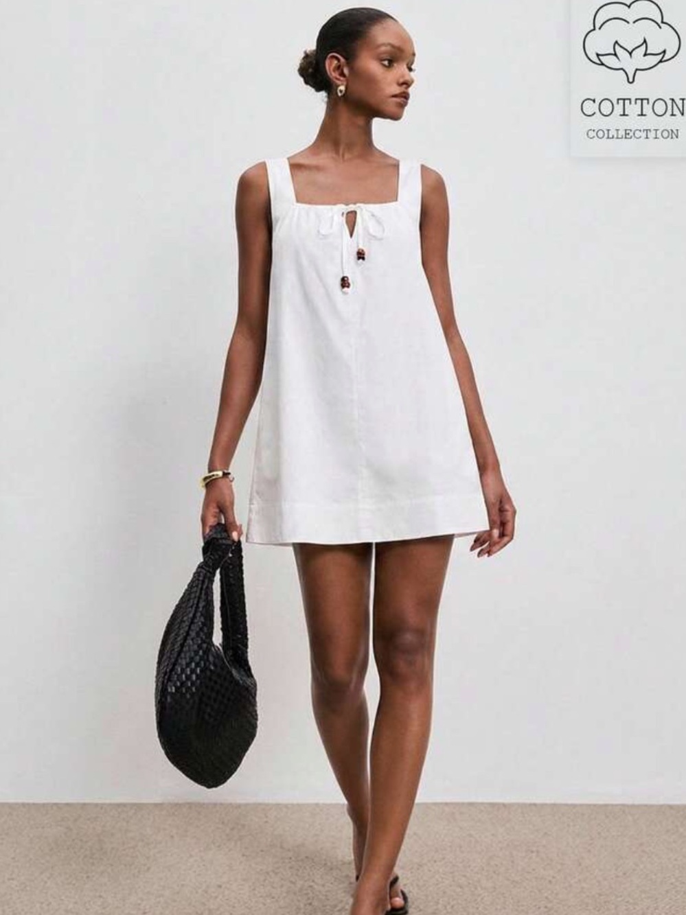 Beaded White Mini Dress